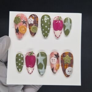 Press On Nails with Buttons